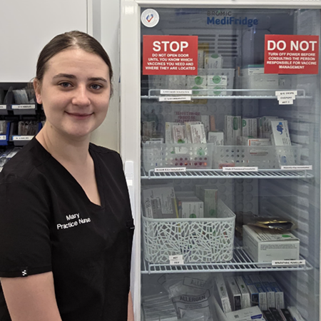 Practice nurse, Mary Lennon, at Jupiter Health CBD.